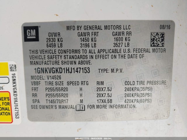 Chevrolet Traverse 1lt