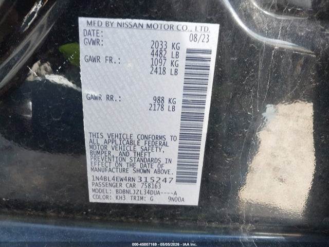 Nissan Altima Sl Intelligent Awd