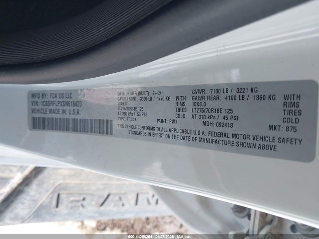 Ram 1500 Rebel  4x4 5'7 Box