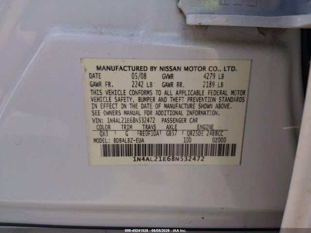 Nissan Altima 2.5 S