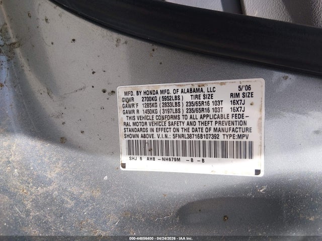 Honda Odyssey Ex-l