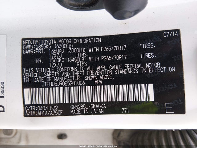 Toyota 4Runner Sr5