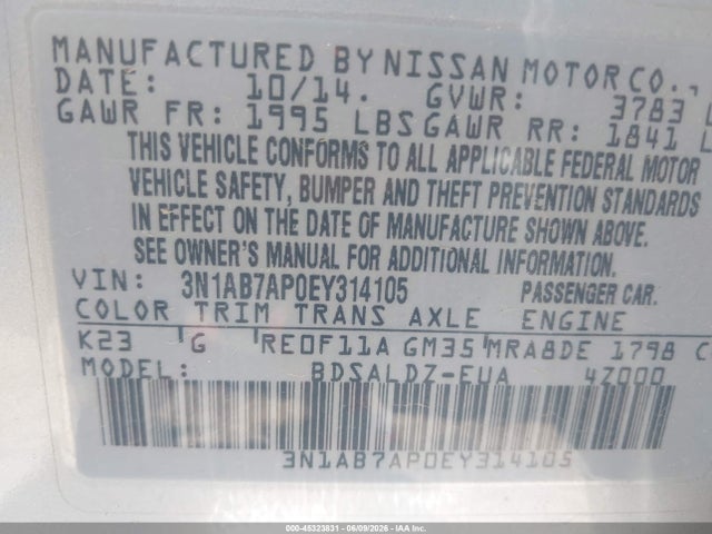 Nissan Sentra Sv