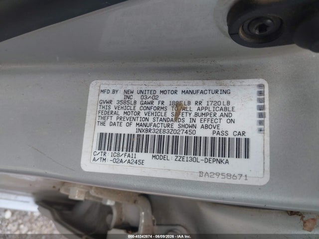 Toyota Corolla Le