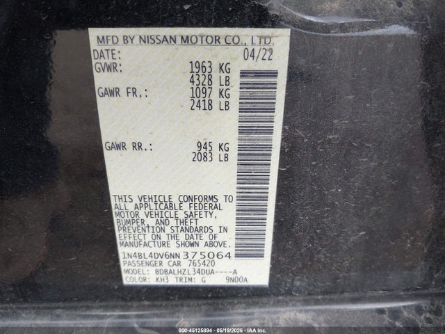 Nissan Altima Sv Fwd