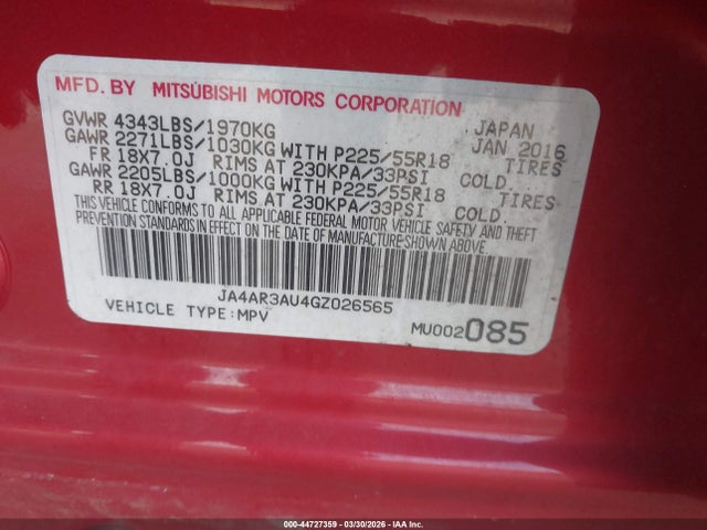 Mitsubishi Outlander 2.0 Es