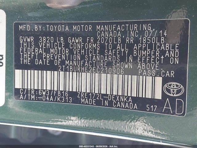 Toyota Corolla Le
