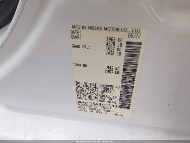 Nissan Altima Sr Fwd