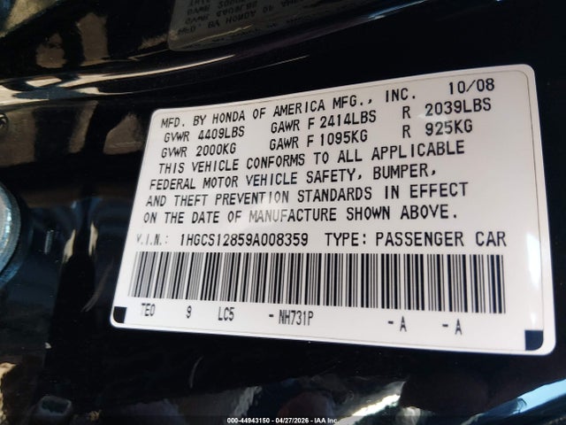 Honda Accord 2.4 Ex-l