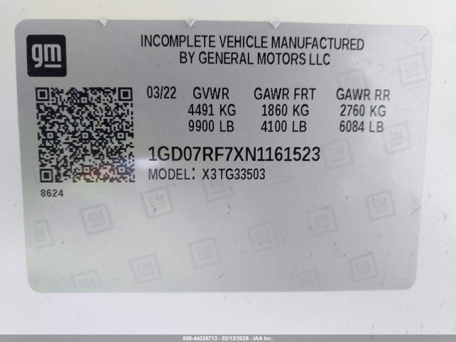 General Motors Savana Cutaway Work Van
