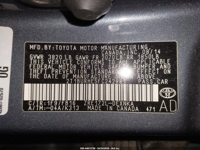 Toyota Corolla Le