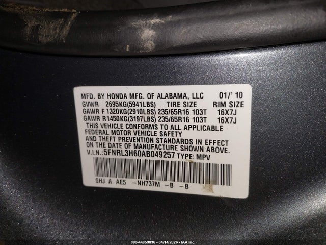 Honda Odyssey Ex-l