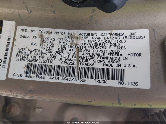 Toyota Tacoma Base V6