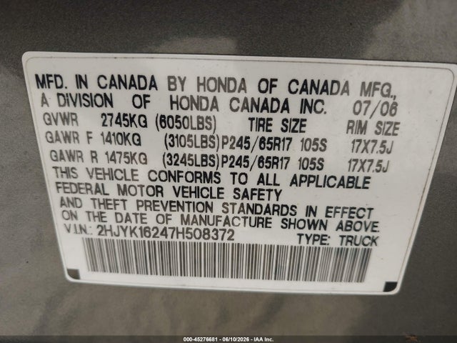 Honda Ridgeline Rt