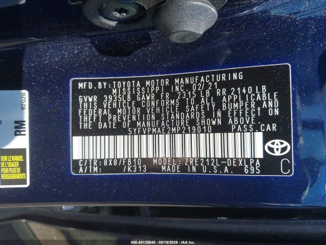 Toyota Corolla Le