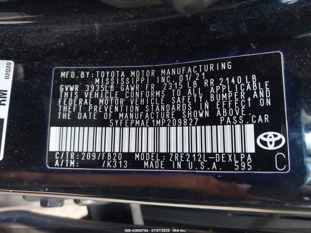 Toyota Corolla Le