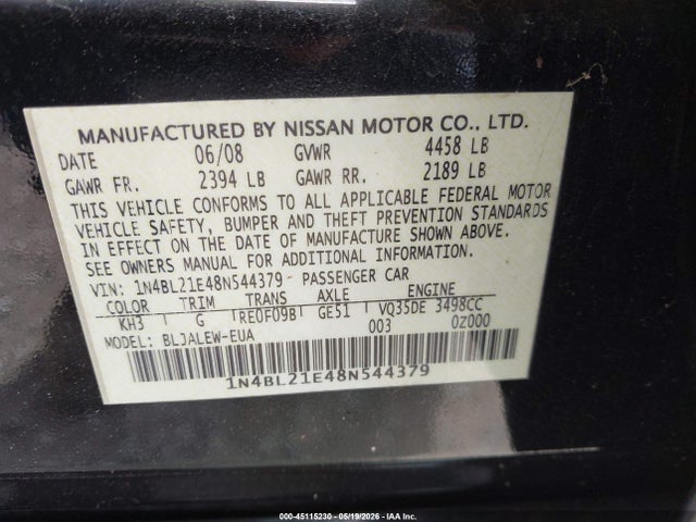 Nissan Altima 3.5 Sl