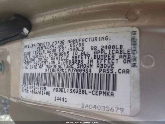 Toyota Camry Le