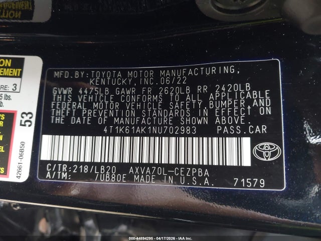 Toyota Camry Xse