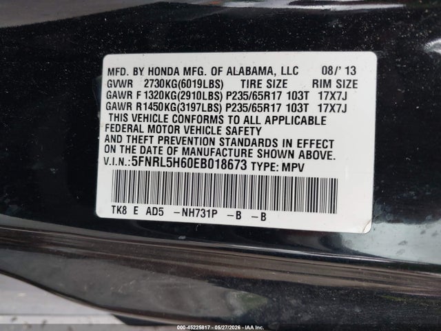 Honda Odyssey Ex-l