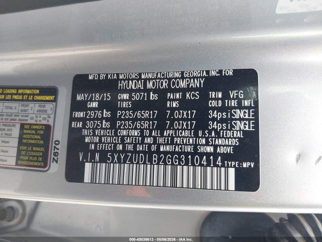 Hyundai SANTA FE 2.4l