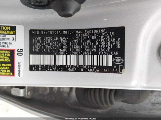 Toyota Corolla Le