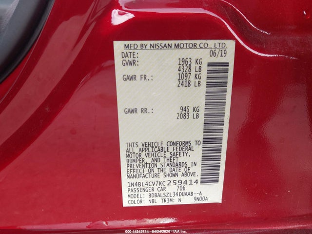 Nissan Altima 2.5 Sr