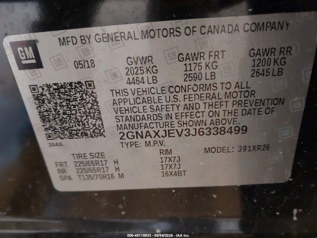 Chevrolet Equinox Lt