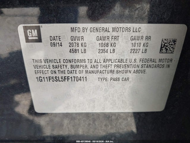 Chevrolet Malibu 1lz