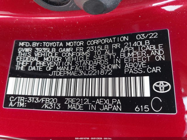 Toyota Corolla Le