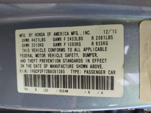 Honda Accord 2.4 Ex