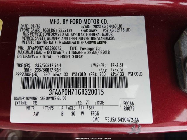 Ford Fusion Se