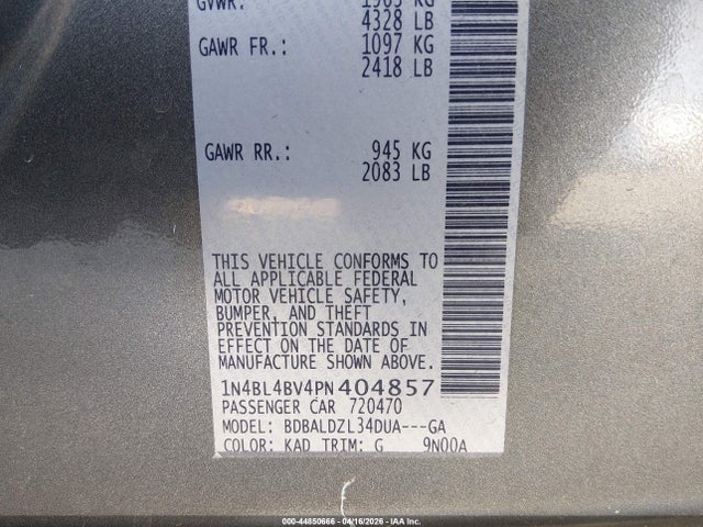 Nissan Altima S Fwd