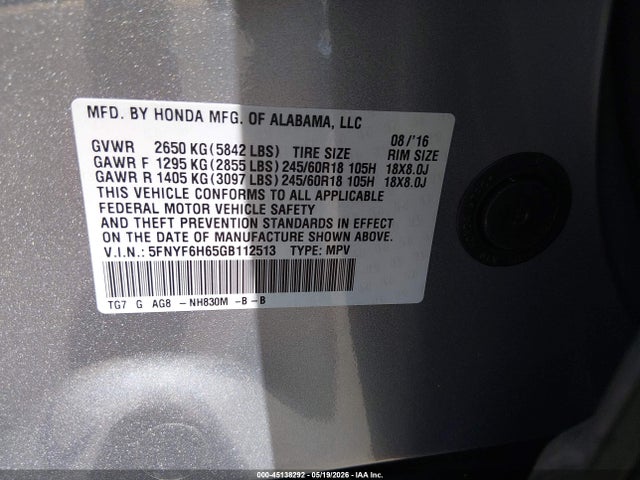 Honda Pilot Ex-l