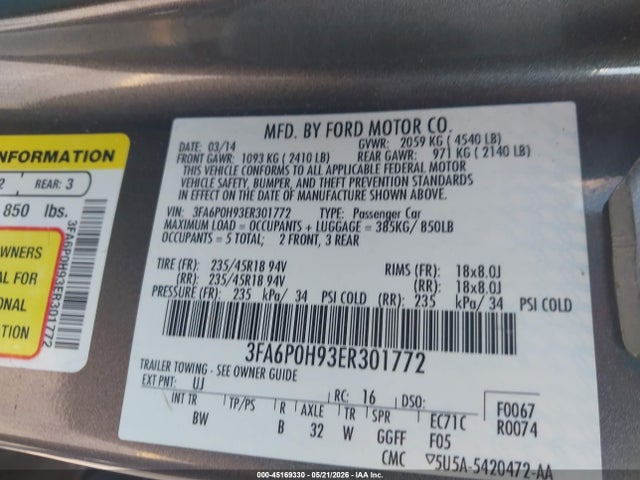 Ford Fusion Se
