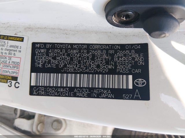 Toyota Camry Le