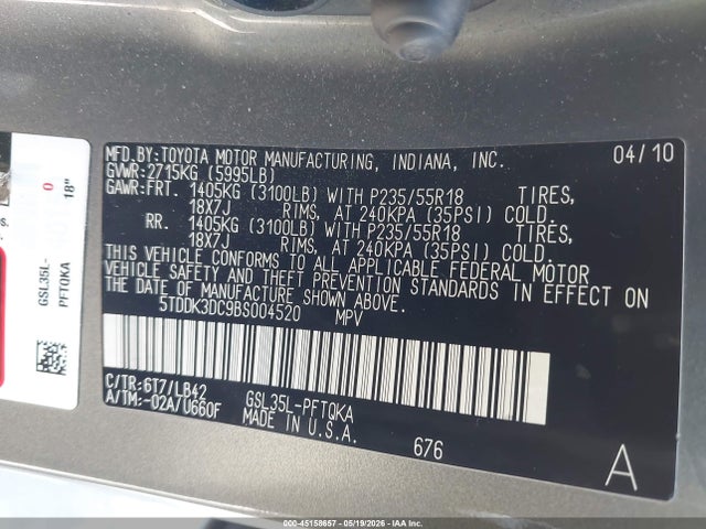 Toyota Sienna Xle
