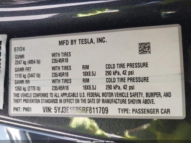 Tesla Model 3 Long Range Dual Motor All-wheel Drive
