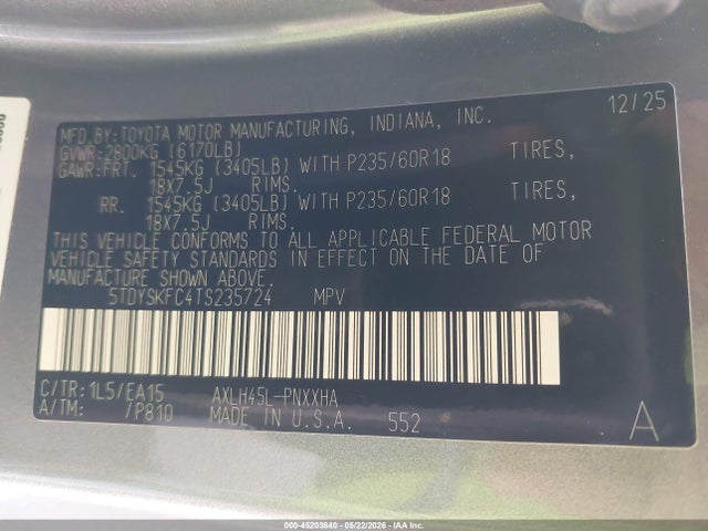 Toyota Sienna Xle