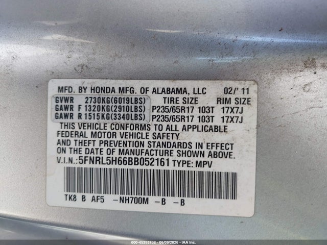 Honda Odyssey Ex-l