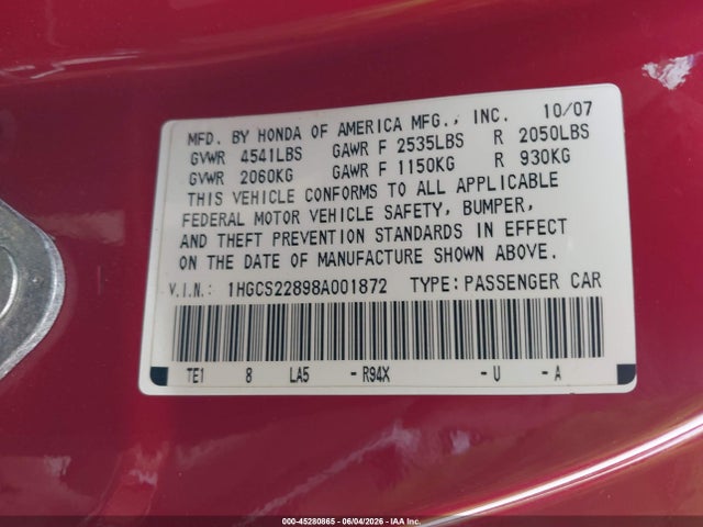 Honda Accord 3.5 Ex-l