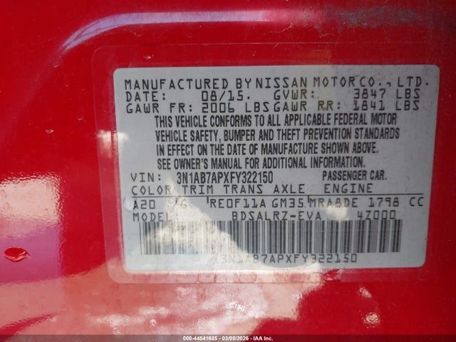 Nissan Sentra Sr