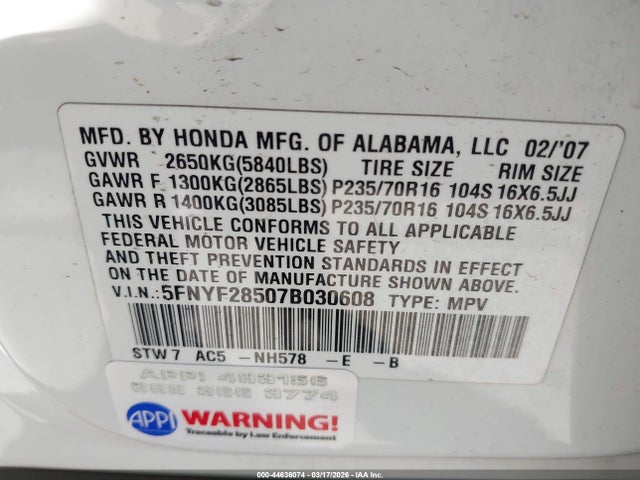Honda Pilot Ex-l