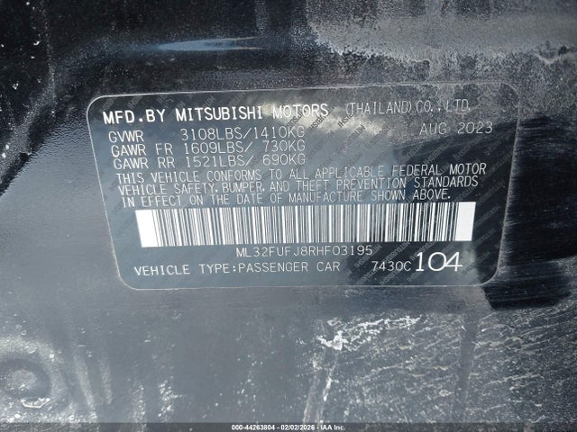 Mitsubishi Mirage Black Edition