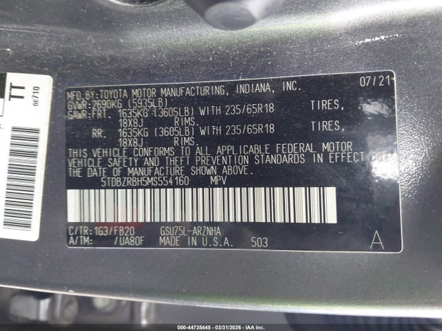 Toyota Highlander Le