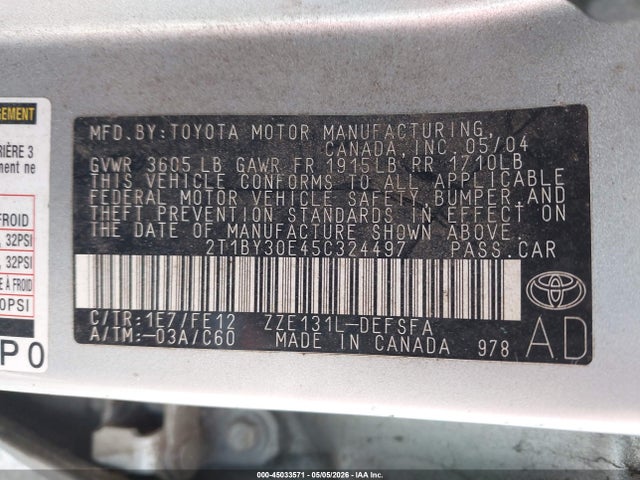 Toyota Corolla Xrs