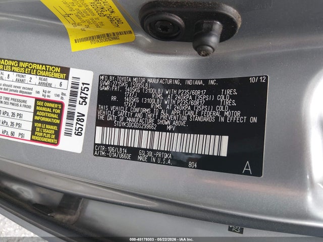 Toyota Sienna Xle V6 8 Passenger