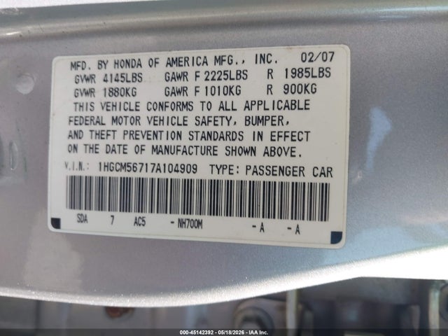Honda Accord 2.4 Ex