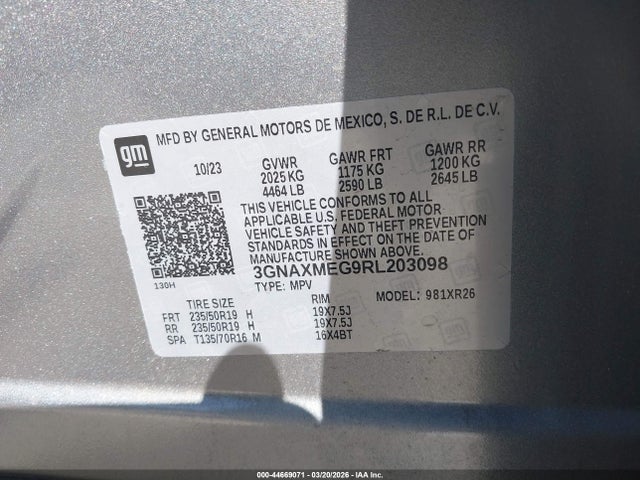 Chevrolet Equinox Fwd Rs