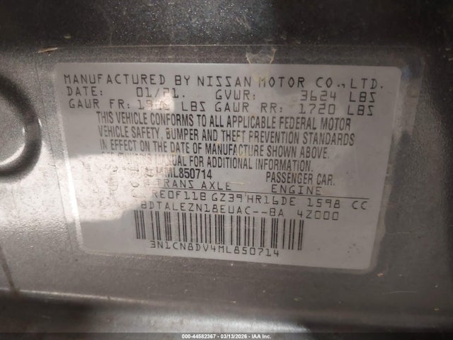 Nissan Versa S Xtronic Cvt